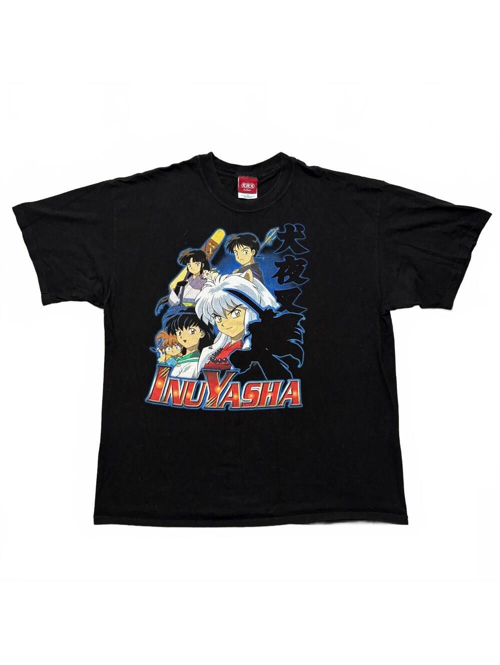 VTG 2000's InuYasha Anime TV Manga Graphic Short Sleeve T-Shirt Men's XL Black